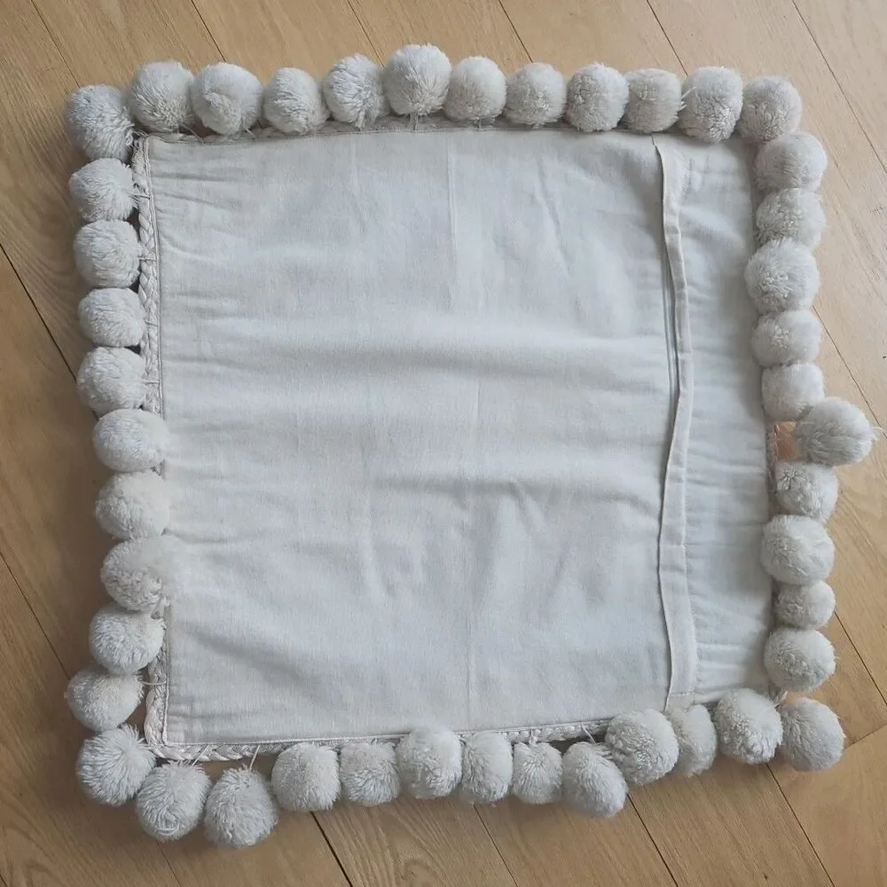 ANTHROPOLOGIE  JUTE Woven Pillow Cover Case  IVORY 22